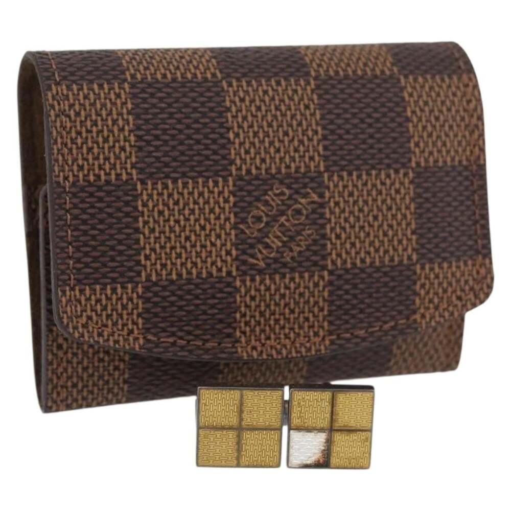 Louis Vuitton Damier Ebene Buton De Manchette Cuffs Brown